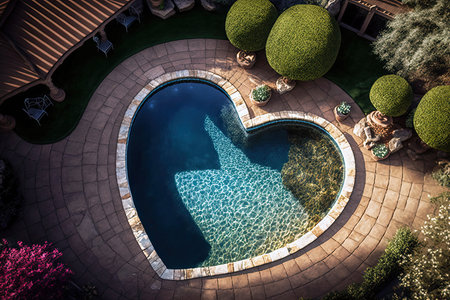 Heart Shaped Pool Top Viewの素材