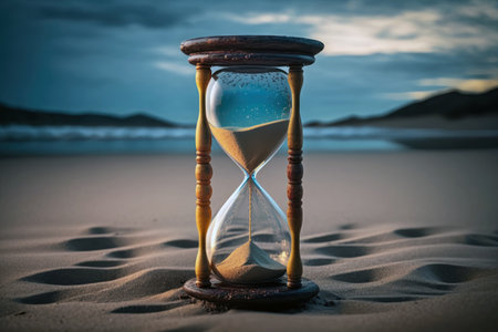 Watch The Subtle Magic Of Time Slip Away A Glimpse Of An Hourglass In An Endless Seaの素材