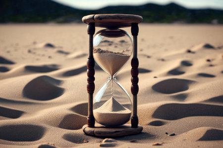Time Stands Still Uncovering The Forgotten Secrets Of An Ancient Hourglass Buried In The Sandの素材