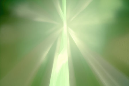 Defocused Sage Green Background With Rays From The Corner Of The Prism Lightの素材