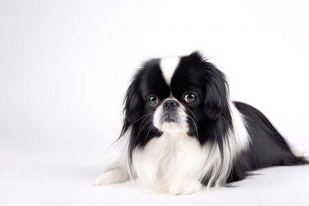 Japanese Chin Dog On White Backgroundcopy Spaceの素材