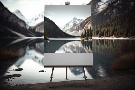 Background Picture With Unfocused Tranquil Lake Surroundedの素材