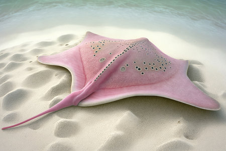 Enormous, Spectacular Pink Whipray Discovered Unprecedented Sight Dazzles Scientistsの素材