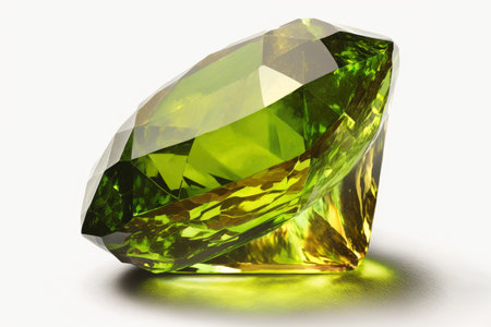 Peridot Stone On White Backgroundの素材