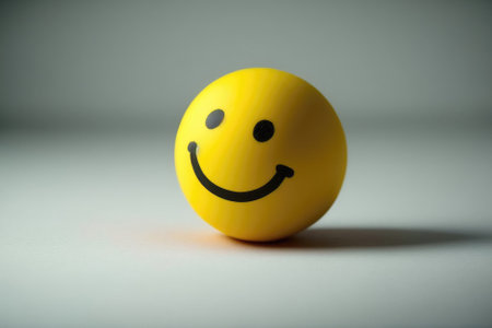 Round Stress Ball With Smiley Faceの素材