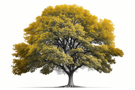 Sycamore Maple Tree On A White Backgroundの素材