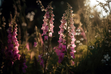 Wildflowers Foxgloves Background Flowers Plantの素材