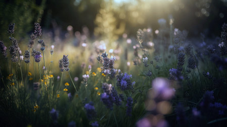 Wildflowers Lavender Background Flowers Plantの素材