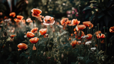 Wildflowers Poppies Background Flowers Plantsの素材