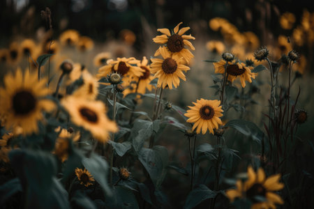 Wildflowers Sunflowers Details Background Flowers Plantsの素材