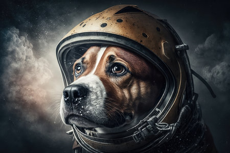 Parachute Jump Dog In A Spacesuit Helmetの素材