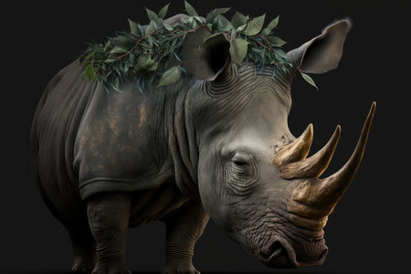 Rhinoceros Leaves On Head Rootsの素材