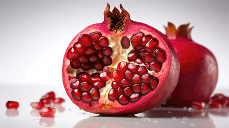 Revealing The Hidden Secrets In A Closeup Look At A Pomegranates Juiciness And Sweetnessの素材