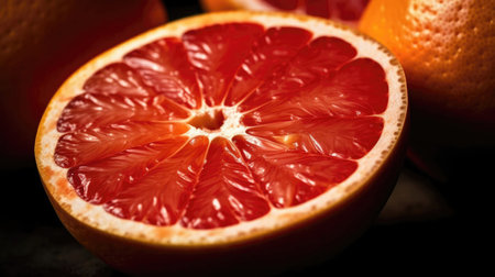 Character Closeup Super Sweet And Delicious Grapefruit Just Waiting To Be Enjoyedの素材