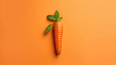 A Minimalistic Image Of A Carrot With The Word Vegan In Small Letters Underneathの素材