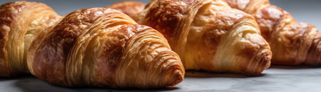 Croissants On A White Backgroundの素材