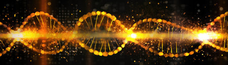 Gene With Yellow Style Background Panoramic Bannerの素材
