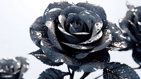 Black Rose Flowers Glitter Super Detailの素材