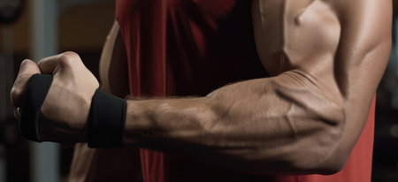 Strong Bicep During A Curlの素材