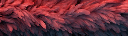 Very Detailed Feathers Pastel Red Black Tones Futuristicの素材