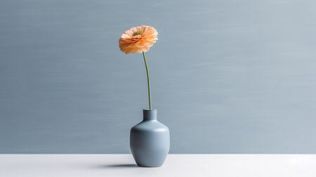 Single Flower In A Minimalistic Vaseの素材