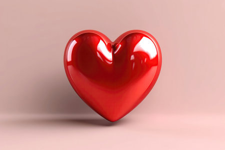 Bold Crimson Glossy Heart Shape. Mother's Day, Women's Day, Valentine's Dayの素材