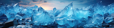 Ice Texture With A Frosty And Icy Surfaceの素材