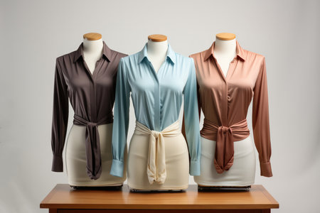 White Woman Blouses On White Backgroundの素材