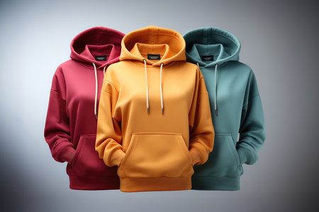 Woman Sweatshirts On White Backgroundの素材