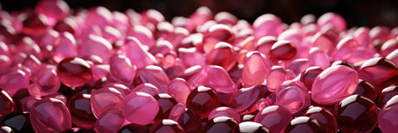 A Large Group Of Pink And Red Stones.の素材