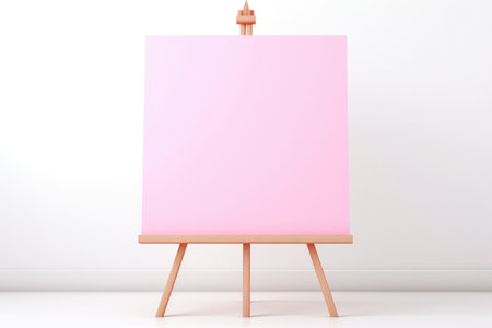 Pink Toy Art Easel White Background. Pink Toy, Toy Art Easel, White Background.の素材