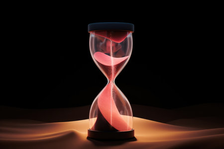 An Hourglass With Pink Sand Inside.の素材