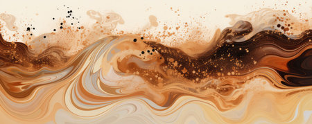 Artistic Representation Of Making Coffee With Milk And Spices, Generated By Ai Space For Text. Concept Latte Art Masterpiece, Creative Coffee Blends, Aromatic Spice Infusions, Ai-Generated Coffee Art.の素材