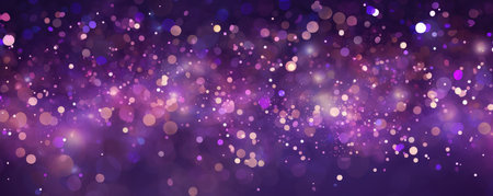 Glittery Purple Abstract Confetti Bokeh Background Space For Text. Ð¡oncept Glittery Purple Abstract, Confetti Bokeh Background, Space For Text.の素材