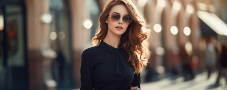 A Slender And Stylish Girl Catches The Eye.の素材