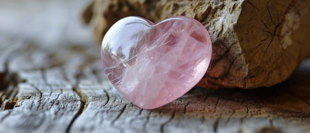Rose Quartz Heart Gemstone: A Fragile Beauty.の素材