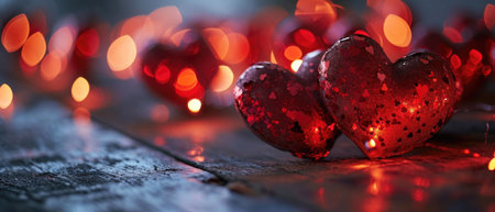 Romantic Valentine's Background With Hearts, Evoking Love And Passion.の素材