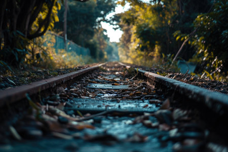 A Train Track In The Woods.の素材