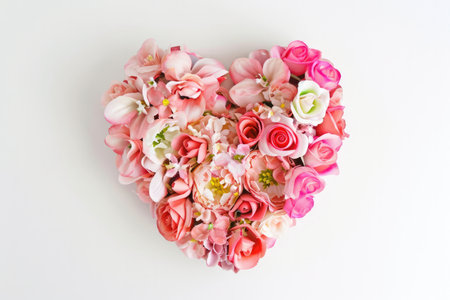 Heartshaped Card For Mothers Day Or Valentines Day Celebration. Concept Heart-Shaped Card, Mother's Day Celebration, Valentine's Day Celebration.の素材