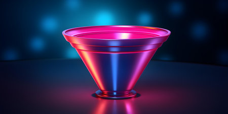 D sales funnel illustration for marketing presentations and business growth. Concept Sales Funnel, Marketing Presentations, Business Growth, Strategy Planningの素材