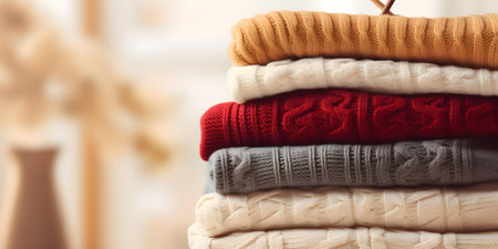 Snug winter fashion essentials variety of warm knitwear sweaters on hangers. Concept Winter Fashion, Knitwear Sweaters, Warm Layers, Fashion Essentials, Cozy Styleの素材