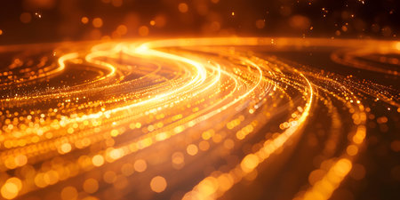 The Radiant Glow of a Golden Circle: Abstract and Luminous Effect. Concept Abstract Photography, Golden Circle, Luminous Effect, Radiant Glow, Artistic Captureの素材