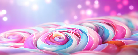 Vibrant Pink Radial Lines and Candies on a Colorful Manga-Inspired Background. Concept Colorful Background, Vibrant Radial Lines, Manga-Inspired, Pink Color Scheme, Candiesの素材