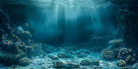 Exploring the Underwater World: Marine Life, Corals, and the Aquatic Ecosystem. Concept Underwater Photography, Marine Biology, Ocean Conservation, Sea Creatures, Diving Experiencesの素材