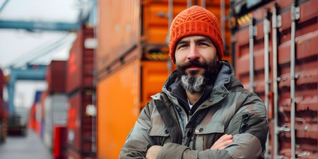 Strategic planning by a supply chain manager to reduce risks and ensure operational continuity. Concept Supply Chain Management, Risk Mitigation, Operational Continuity, Strategic Planningの素材