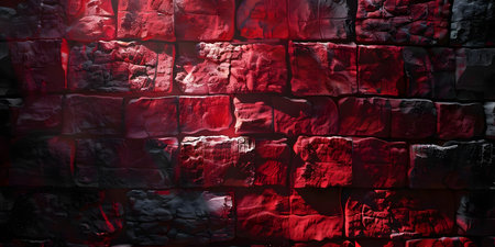 An eerie red textured stone wall creates a creepy horror atmosphere. Concept Horror Photography, Eerie Lighting, Texture Details, Red Stone Wall, Creepy Atmosphereの素材