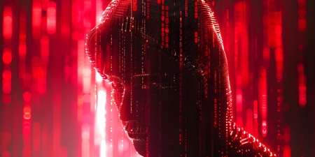 Diode Cyber Hacker: A Digital Artwork Representing a Cyber Security Threat. Concept Digital Art, Cyber Security, Threat Representation, Diode, Hackerの素材