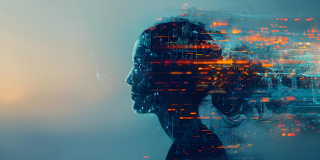 Harness the power of AI to gain invaluable insights from data. Concept Data Analysis, AI Insights, Machine Learning, Data Interpretation, Advanced Analyticsの素材