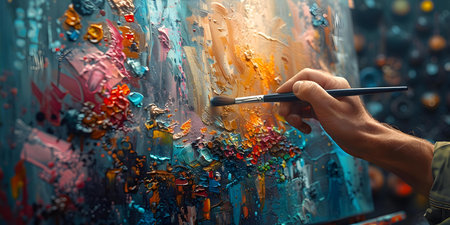 Skilled hands bring canvases to life with diverse artists exploring abstract and classical techniques in contemporary visions. Concept Contemporary Art, Diverse Techniques, Abstract Expressionismの素材