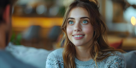An Attentive Mental Health Counselor Listens to a Client in a Therapeutic Setting. Concept Mental Health Care, Counseling Techniques, Therapeutic Communication, Client-Centered Approachの素材